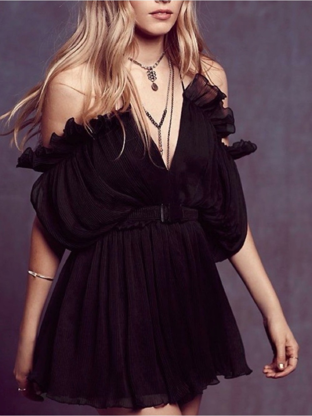 Alice McCall At First Sight Playsuit Women's US 2 Plisse Pleated Ruffle Black